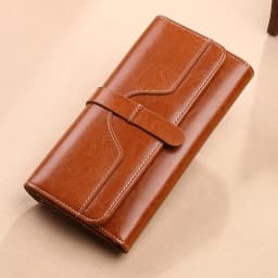 RFID Anti-Theft Brush New Three Fold Multi Fold Genuine Leather Cowhide Wallet Multifunctional Anti Tamper Magnetic Card Bag Sho
