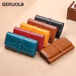 RFID Anti-Theft Brush New Three Fold Multi Fold Genuine Leather Cowhide Wallet Multifunctional Anti Tamper Magnetic Card Bag Sho