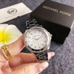 Michael Kors Women's Fashion New Light Luxury Commuter Watch Bag MK Three Eyes Casual Girl Exquisite Gift Wallet