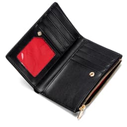 CHCH Women's Wallet Slim Two Fold Clip Blocking with Zipper Coin Pocket