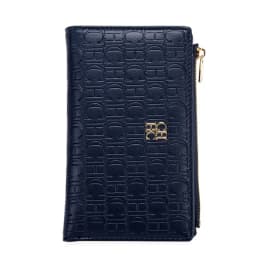 CHCH Women's Wallet Slim Two Fold Clip Blocking with Zipper Coin Pocket