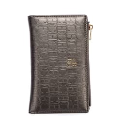 CHCH Women's Wallet Slim Two Fold Clip Blocking with Zipper Coin Pocket
