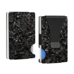 Bright/Matte Forged Carbon Fiber Minimalist Slim Wallet for Men RFID Cashback Credit Card Holder Luxury Metal Case Aluminum