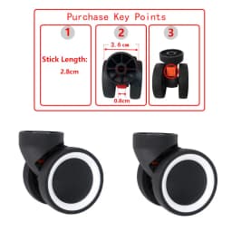 Suitcase Luggage Replacement Accessories Dismountable Removable Universal Wheels Plug-In Detachable Wheel Pulley Repair Parts