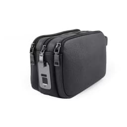2026 Fiplock Tech Enabled Soft Leather Litchi Grain Finish Smart Anti-Theft Pouch USB Charging Men's Business Briefcase