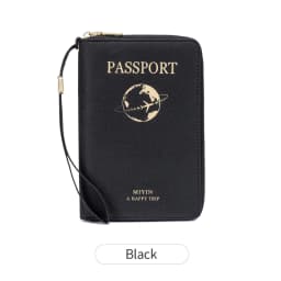 FID Anti-Theft Zipp Passport Holder Multi-Functional Organizer for Passports and Tickets Essential Travel Passport Wallet Unisex