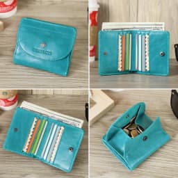 Contact'S Fashion Genuine Leather Designer Wallets Luxury for Women Small Coin Purse Women Card Holder Mini Clutch