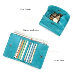 Contact'S Fashion Genuine Leather Designer Wallets Luxury for Women Small Coin Purse Women Card Holder Mini Clutch