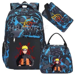 Camouflage Uzumaki Naruto Uchiha Sasuke Backpack for Men Hiking Backpacks Reflective Outdoor Travel Bags Teens Laptop School Bag