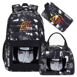 Camouflage Uzumaki Naruto Uchiha Sasuke Backpack for Men Hiking Backpacks Reflective Outdoor Travel Bags Teens Laptop School Bag