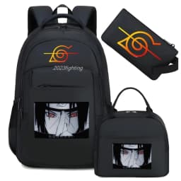 Camouflage Uzumaki Naruto Uchiha Sasuke Backpack for Men Hiking Backpacks Reflective Outdoor Travel Bags Teens Laptop School Bag