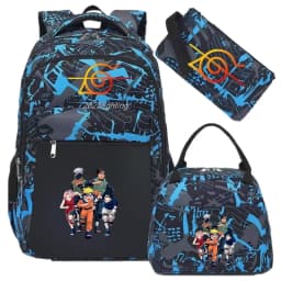 Camouflage Uzumaki Naruto Uchiha Sasuke Backpack for Men Hiking Backpacks Reflective Outdoor Travel Bags Teens Laptop School Bag