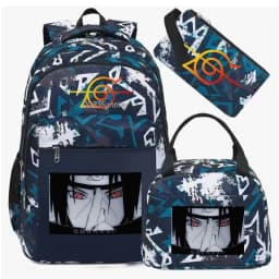 Camouflage Uzumaki Naruto Uchiha Sasuke Backpack for Men Hiking Backpacks Reflective Outdoor Travel Bags Teens Laptop School Bag