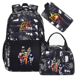 Camouflage Uzumaki Naruto Uchiha Sasuke Backpack for Men Hiking Backpacks Reflective Outdoor Travel Bags Teens Laptop School Bag