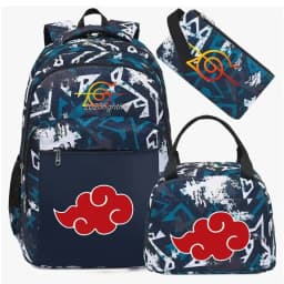 Camouflage Uzumaki Naruto Uchiha Sasuke Backpack for Men Hiking Backpacks Reflective Outdoor Travel Bags Teens Laptop School Bag