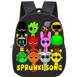 Incredibox Sprunki Backpack Toddler Cartoon Kindergarten Bags Mochila Boys Girls Sprunki School Bag Kids Orthopedic Bookbag Gift