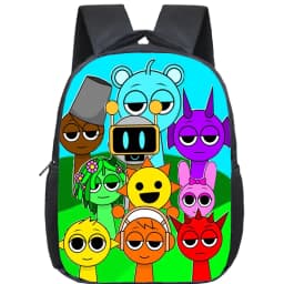 Incredibox Sprunki Backpack Toddler Cartoon Kindergarten Bags Mochila Boys Girls Sprunki School Bag Kids Orthopedic Bookbag Gift