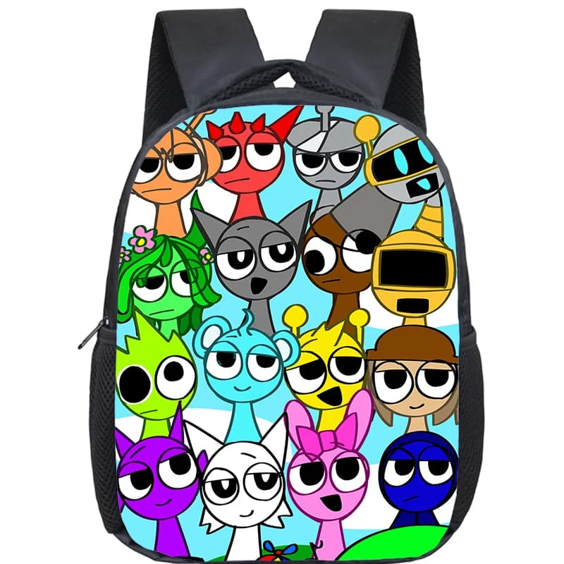 Incredibox Sprunki Backpack Toddler Cartoon Kindergarten Bags Mochila Boys Girls Sprunki School Bag Kids Orthopedic Bookbag Gift