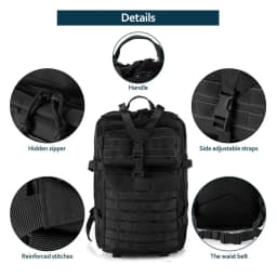 50L Durable Nylon Waterproof Tactical Backpack for Outdoor Hiking Fishing Hunting Camping Trekking Sports Travel Shoulder Bag