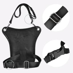 Vintage Pu Leather Waist Pack Drop Leg Bag Men Women Waterproof Motorcycle Hip Belt Thigh Bag Outdoor Bicycle Phone Cross Bag