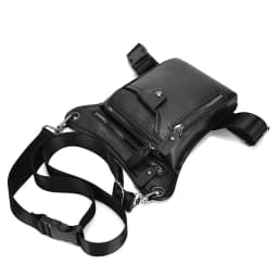 Vintage Pu Leather Waist Pack Drop Leg Bag Men Women Waterproof Motorcycle Hip Belt Thigh Bag Outdoor Bicycle Phone Cross Bag