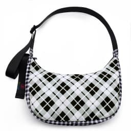 Nylon Medium Crescent Bag for Women Men,Crossbody Bag with Adjustable Strap&Dual Interior Zip Pocket Casual Daily Shoulder Bag