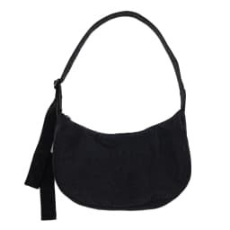 Nylon Medium Crescent Bag for Women Men,Crossbody Bag with Adjustable Strap&Dual Interior Zip Pocket Casual Daily Shoulder Bag