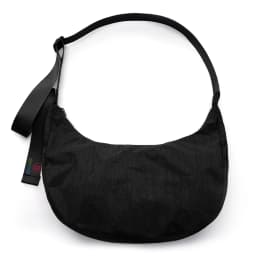 Nylon Medium Crescent Bag for Women Men,Crossbody Bag with Adjustable Strap&Dual Interior Zip Pocket Casual Daily Shoulder Bag