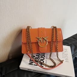 New Women Chain Crossbody Bag, European American Fashion Underarm Shoulder Bag, Vintage Metal Decor Small Square Purse for Daily