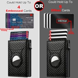 Rfid Credit Card Holder Men Wallets For Apple Airtag Carbon Fiber Bank Cardholder Case Small Smart Minimalist Wallet For Air Tag