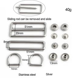 1-5Sets Gold,Silver Stainless Steel Rectangle Eyelets Hanger Clasp Locks For Women DIY Handbags Shoulder Purse Bags Accessories