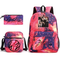 Kpop StrayKids Backpack Schoolbag Shoulder Bag Pencil Case Gift for Kids Students