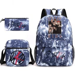 Kpop StrayKids Backpack Schoolbag Shoulder Bag Pencil Case Gift for Kids Students