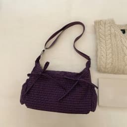 Korean-Style Retro Grid Single Shoulder Bag, Large Capacity, Versatile for School, Work, and Commuting, Unisex Design