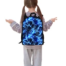Thunder and Lightning Three Piece Backpacks Set for Boy and Girls Best Gifts 2D Flat Cartoon School Backpack for Children