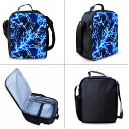 Thunder and Lightning Three Piece Backpacks Set for Boy and Girls Best Gifts 2D Flat Cartoon School Backpack for Children