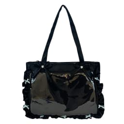 Japan Style Anime Messenger Bag Large Capacity Preppy Style Shoulder Bag with Bow Ribbon Women Handbag