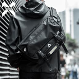 Men Messenger Bag Street Trendy Tactical Shoulder Waterproof Bags Hip Hop Streetwear Bag Oxford Bag