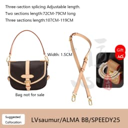 Shoulder Strap For Lv Speedy25 Diane Bag Vegetable Tanned Leather Strap Slung Bag High-end Bag Strap Bag Belt Bag Accessories