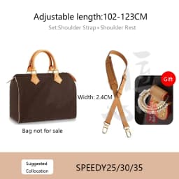 Shoulder Strap For Lv Speedy25 Diane Bag Vegetable Tanned Leather Strap Slung Bag High-end Bag Strap Bag Belt Bag Accessories