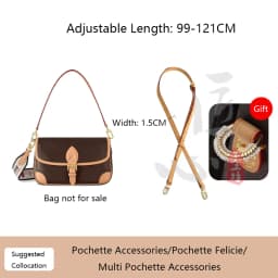 Shoulder Strap For Lv Speedy25 Diane Bag Vegetable Tanned Leather Strap Slung Bag High-end Bag Strap Bag Belt Bag Accessories