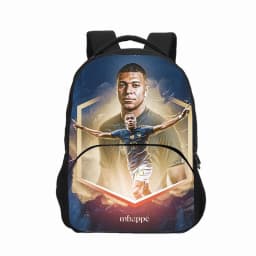 3pcs Set M-Mbappes School Bag Football Sports Backpack with Shoulder Bags Pencil Bags Star Player School Rucksack for Best Gift