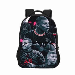 3pcs Set M-Mbappes School Bag Football Sports Backpack with Shoulder Bags Pencil Bags Star Player School Rucksack for Best Gift