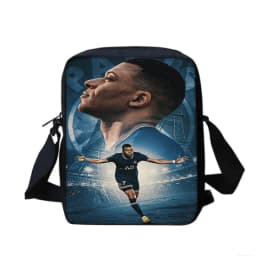 3pcs Set M-Mbappes School Bag Football Sports Backpack with Shoulder Bags Pencil Bags Star Player School Rucksack for Best Gift