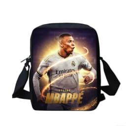 3pcs Set M-Mbappes School Bag Football Sports Backpack with Shoulder Bags Pencil Bags Star Player School Rucksack for Best Gift
