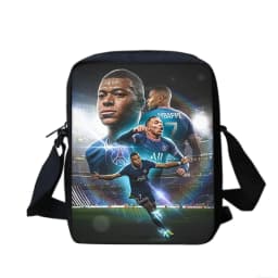 3pcs Set M-Mbappes School Bag Football Sports Backpack with Shoulder Bags Pencil Bags Star Player School Rucksack for Best Gift