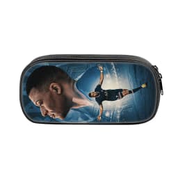 3pcs Set M-Mbappes School Bag Football Sports Backpack with Shoulder Bags Pencil Bags Star Player School Rucksack for Best Gift