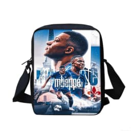 3pcs Set M-Mbappes School Bag Football Sports Backpack with Shoulder Bags Pencil Bags Star Player School Rucksack for Best Gift
