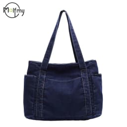 Denim Shoulder Bag Women Designer Mother Pack Large Capacity Luxury Crossbody Tote Bag Casual Jeans Handbag Multi-pocket Handbag