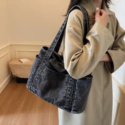 Denim Shoulder Bag Women Designer Mother Pack Large Capacity Luxury Crossbody Tote Bag Casual Jeans Handbag Multi-pocket Handbag